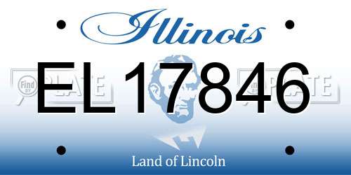 EL17846 Illinois License Plate