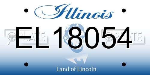 EL18054 Illinois License Plate