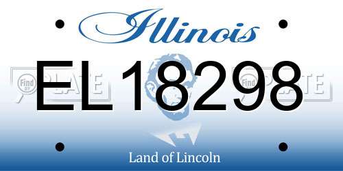 EL18298 Illinois License Plate
