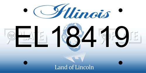 EL18419 Illinois License Plate