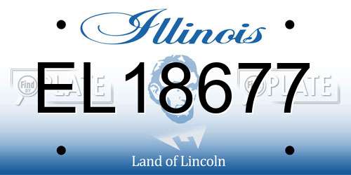 EL18677 Illinois License Plate