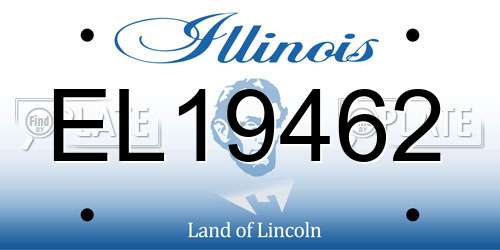 EL19462 Illinois License Plate
