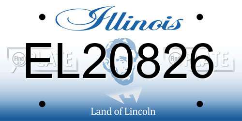 EL20826 Illinois License Plate