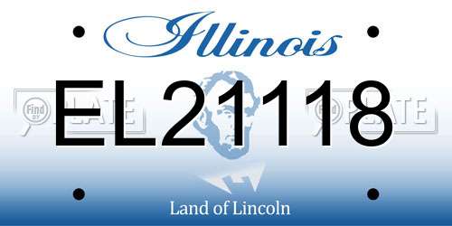 EL21118 Illinois License Plate