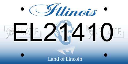 EL21410 Illinois License Plate