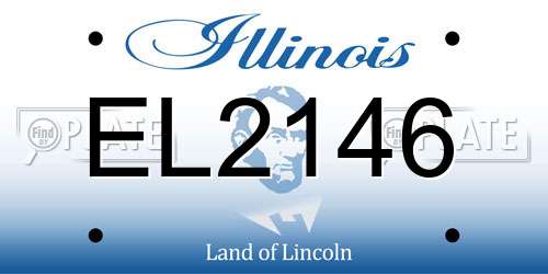 EL2146 Illinois License Plate