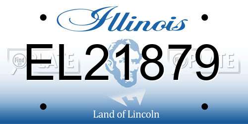 EL21879 Illinois License Plate