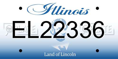 EL22336 Illinois License Plate