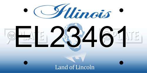 EL23461 Illinois License Plate