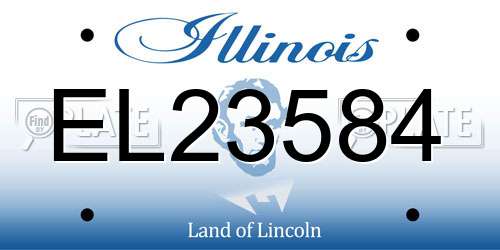 EL23584 Illinois License Plate