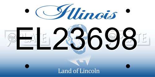 EL23698 Illinois License Plate