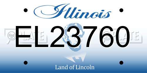 EL23760 Illinois License Plate