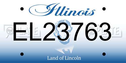 EL23763 Illinois License Plate