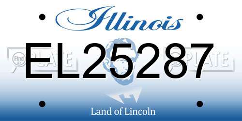 EL25287 Illinois License Plate