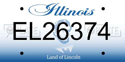 EL26374 Illinois License Plate