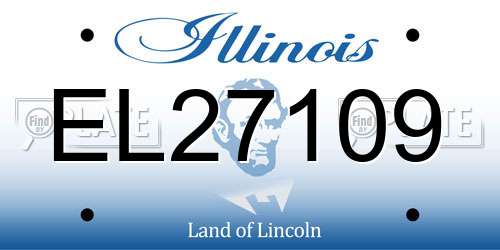 EL27109 Illinois License Plate