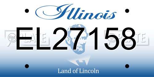 EL27158 Illinois License Plate
