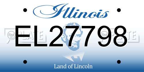 EL27798 Illinois License Plate
