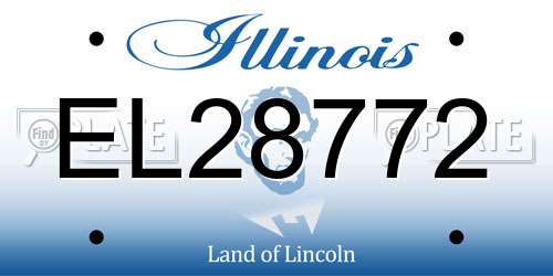 EL28772 Illinois License Plate