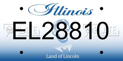 EL28810 Illinois License Plate