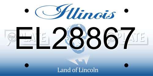 EL28867 Illinois License Plate