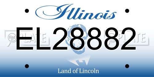 EL28882 Illinois License Plate