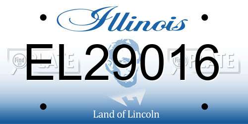 EL29016 Illinois License Plate