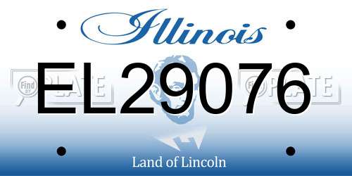 EL29076 Illinois License Plate