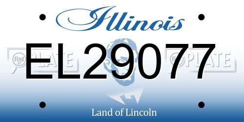 EL29077 Illinois License Plate
