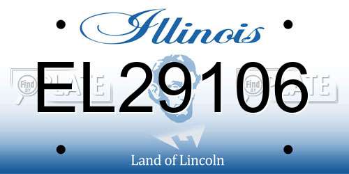 EL29106 Illinois License Plate