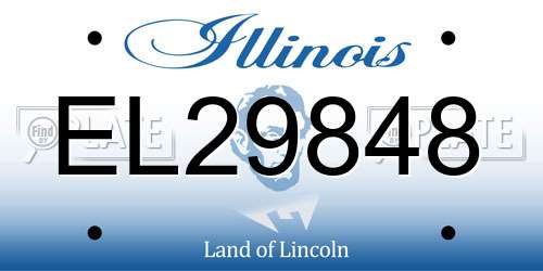 EL29848 Illinois License Plate