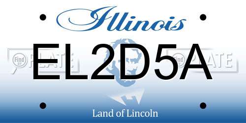 EL2D5A Illinois License Plate