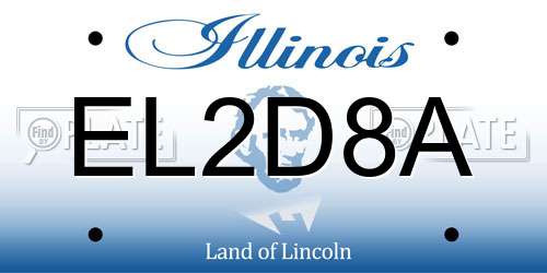 EL2D8A Illinois License Plate
