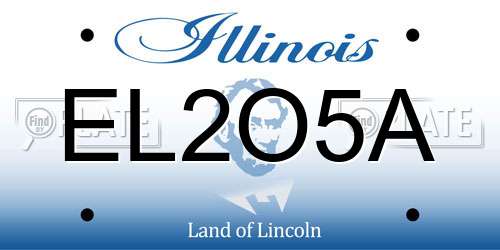 EL2O5A Illinois License Plate