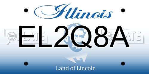 EL2Q8A Illinois License Plate