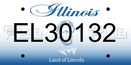 EL30132 Illinois License Plate