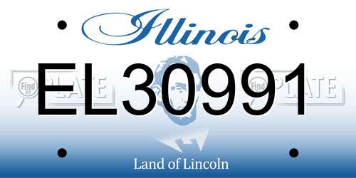 EL30991 Illinois License Plate
