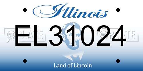 EL31024 Illinois License Plate