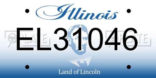 EL31046 Illinois License Plate
