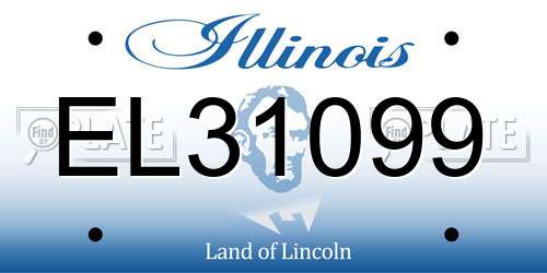 EL31099 Illinois License Plate