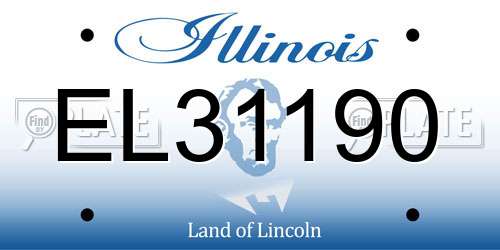 EL31190 Illinois License Plate