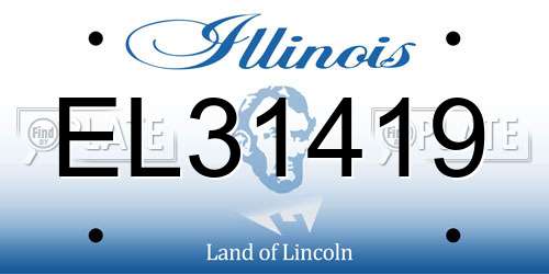 EL31419 Illinois License Plate