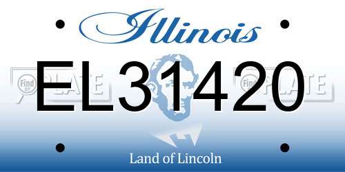 EL31420 Illinois License Plate