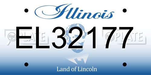 EL32177 Illinois License Plate