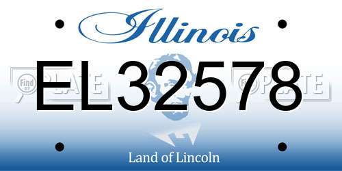 EL32578 Illinois License Plate