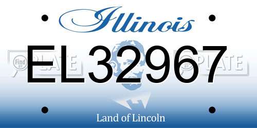 EL32967 Illinois License Plate