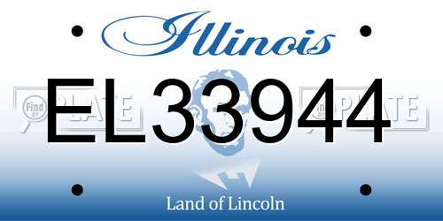 EL33944 Illinois License Plate