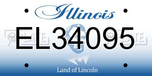 EL34095 Illinois License Plate
