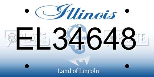 EL34648 Illinois License Plate