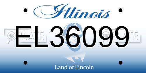 EL36099 Illinois License Plate